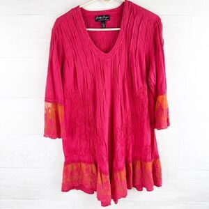 Gretty Zueger Lola Embroidered Lace Cotton Tunic Top